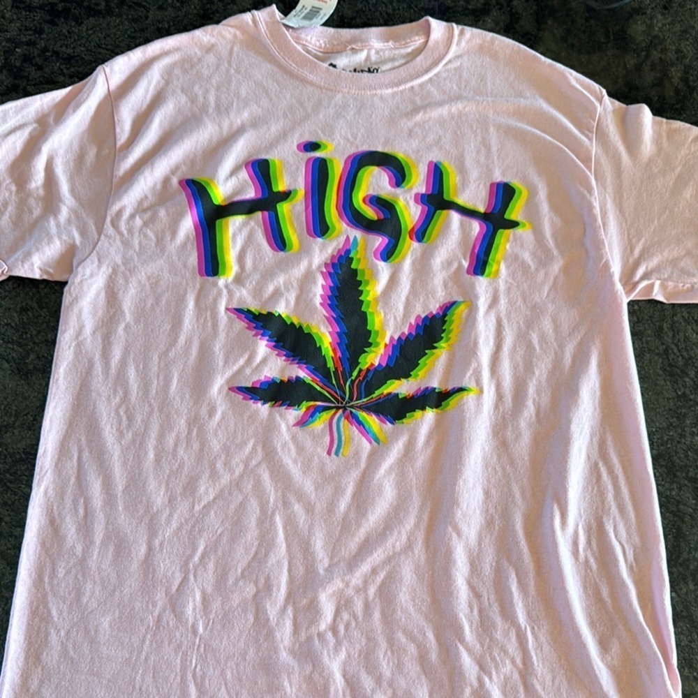 Spencer's Pink Graphic reeefer  T-Shirt